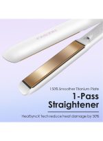 ⁦فازين مملس شعر أيوني سريع التسخين من التيتانيوم المسطح للحصول على تسريحة أنيقة⁩ - الصورة ⁦2⁩