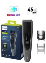 فيليبس ماكينة قص الشعر HC3525/13 من Philips | قص شعر سهل ومتساوٍ | شفرات ذاتية الشحذ، 13 إعداد للطول | 45 دقيقة من الاستخدام اللاسلكي، تقنية DuraPower، شفرات قابلة للغسل أسود/ رمادي