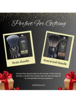 ⁦دن أوف مان فرشاة حلاقة شعر جامبو 27 مللي متر عقدة ممتازة خالية من القسوة تقليد بادجر شعيرات ناعمة فائقة الامتصاص لحلاقة ناعمة بمقبض من خشب الورد الحقيقي⁩ - الصورة ⁦7⁩