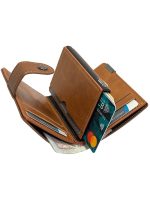 ⁦كلاسيك ميلانو محفظة كلاسيك ميلانو بحماية RFID للرجال والنساء - حامل بطاقات أوتوماتيكي بتصميم بوب أب - محفظة بطاقات آمنة ومدمجة للرجال - محفظة أنيقة للرجال والنساء⁩ - الصورة ⁦3⁩