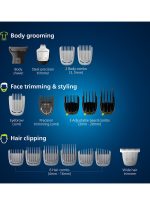 ⁦فيليبس ماكينة التشذيب متعددة الاستخدامات MG9553/15 من Philips | مجموعة عناية 20 في 1 لتشذيب الوجه والشعر والجسم |شفرة OneBlade لتصفيف دقيق | 120 دقيقة من الاستخدام اللاسلكي، مقاومة للماء | مع حقيبة سفر⁩ - الصورة ⁦3⁩