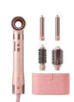 دوشر استشوار دوشر وأداة تصفيف احترافية بقوة 1500 واط (5 في 1)، يتميز بمكواة تجعيد الشعر، ومقاسين من أمشاط تكثيف الشعر، وثلاثة إعدادات لدرجة الحرارة، وإعداد هواء بارد بزر واحد، وضعف سرعة التجفيف.