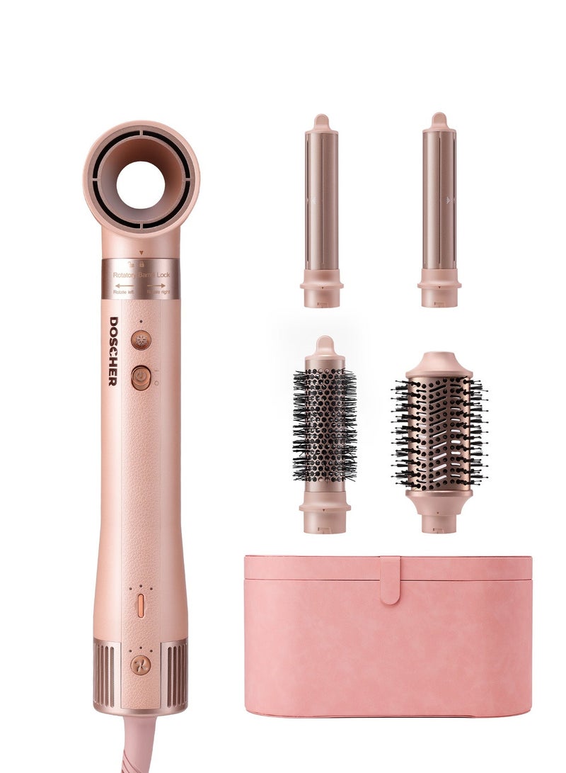 8a35dbaf-90df-493a-a2b4-449bc736124f.jpg دوشر استشوار دوشر وأداة تصفيف احترافية بقوة 1500 واط (5 في 1)، يتميز بمكواة تجعيد الشعر، ومقاسين من أمشاط تكثيف الشعر، وثلاثة إعدادات لدرجة الحرارة، وإعداد هواء بارد بزر واحد، وضعف سرعة التجفيف. - الصورة 1