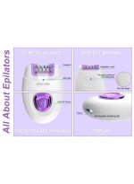 ⁦دوشر 2 في 1 آلة إزالة الشعر وآلة الحلاقة للنساء - منتجات إزالة الشعر مع بطارية قابلة لإعادة الشحن، مشط قابل للتعديل⁩ - الصورة ⁦6⁩