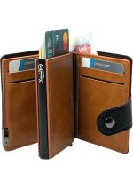 ⁦كلاسيك ميلانو محفظة كلاسيك ميلانو بحماية RFID للرجال والنساء - حامل بطاقات أوتوماتيكي بتصميم بوب أب - محفظة بطاقات آمنة ومدمجة للرجال - محفظة أنيقة للرجال والنساء⁩ - الصورة ⁦2⁩