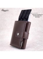 ⁦كلاسيك ميلانو محفظة كلاسيك ميلانو بحماية RFID للرجال والنساء - حامل بطاقات أوتوماتيكي بتصميم بوب أب - محفظة بطاقات آمنة ومدمجة للرجال - محفظة أنيقة للرجال والنساء⁩ - الصورة ⁦2⁩