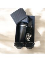 أولودينيز  طقم هدايا أناقة الرجل الأسود – محفظة، نظارات شمسية، كوب قهوة بشاشة رقمية لقياس الحرارة وإكسسوارات - Image 5