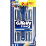 طقم شفرات حلاقة ذكية أزرق