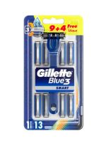 طقم شفرات حلاقة ذكية أزرق