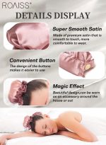 ⁦رويس مجموعة مكونة من 4 قطع من مجعد الشعر الخالي من الحرارة من الساتان، بكرات شعر لتجعيد الشعر بدون حرارة مع أغطية للشعر، وحزام رأس ناعم لتجعيد الشعر الطويل، ومجموعة للنوم طوال الليل (وردي)⁩ - الصورة ⁦5⁩