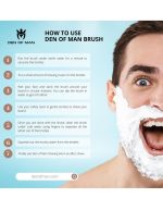 ⁦دن أوف مان فرشاة حلاقة شعر جامبو 27 مللي متر عقدة ممتازة خالية من القسوة تقليد بادجر شعيرات ناعمة فائقة الامتصاص لحلاقة ناعمة بمقبض من خشب الورد الحقيقي⁩ - الصورة ⁦5⁩