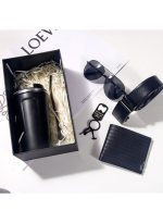 أولودينيز  طقم هدايا أناقة الرجل الأسود – محفظة، نظارات شمسية، كوب قهوة بشاشة رقمية لقياس الحرارة وإكسسوارات - Image 7