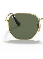 راي بان نظارة شمسية سداسية مسطحة 100% محمية من الأشعة فوق البنفسجية - RB3548 01 51 - مقاس العدسة: 51 ملم - ذهبي - Image 5