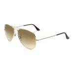 راي بان نظارة شمسية بإطار بايلوت كامل الحواف - طراز RB3025 001/51 58 - مقاس العدسة: 58 مم -لون ذهبي