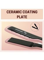 ⁦سوناشي أداة فرد الشعر من السيراميك للاستخدام الجاف والرطب طراز SHS-2059 ذهبي وردي/أسود 400جرام⁩ - الصورة ⁦4⁩