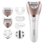 كيمي جهاز إزالة الشعر KM-8001 المقاوم للماء 5 في 1 أبيض/وردي ذهبي