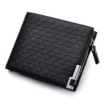 محفظة جلدية محاطة بسحاب من فاكس أسود