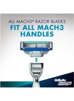 ⁦مقبض شفرة الحلاقة ماك 3 مع شفرتين أسود/فضي⁩ - الصورة ⁦6⁩