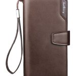 بايلليري محفظة من الجلد ذات ثنيتيْن بني