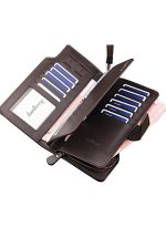 ⁦بايلليري محفظة من الجلد ذات ثنيتيْن بني⁩ - الصورة ⁦3⁩