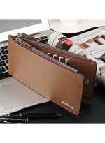 ⁦بايلليري محفظة رفيعة من جلد البولي يوريثان ثنائية الطي ذهبي⁩ - الصورة ⁦2⁩