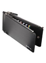 بايلليري محفظة رفيعة من جلد البولي يوريثان ثنائية الطي أسود