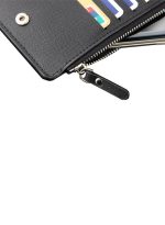 ⁦بايلليري محفظة رفيعة من جلد البولي يوريثان ثنائية الطي أسود⁩ - الصورة ⁦4⁩