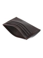 ⁦جينباولاي حافظة بطاقات جلدية ناعمة بسيطة مع 6 فتحات للبطاقات بني⁩ - الصورة ⁦3⁩