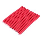 10 قطع من طقم لفات الشعر المرنة وردي 24سم