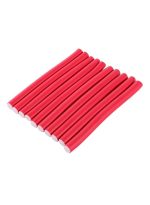 10 قطع من طقم لفات الشعر المرنة وردي 24سم