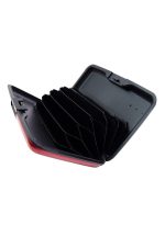 ⁦محفظة للبطاقات الائتمانية وبطاقات العمل من الألومنيوم مضادة للماء أحمر⁩ - الصورة ⁦5⁩