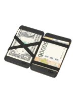 ⁦محفظة من الجلد مزوّدة بمشبك أسود⁩ - الصورة ⁦2⁩