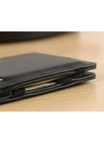 ⁦محفظة من الجلد مزوّدة بمشبك أسود⁩ - الصورة ⁦3⁩