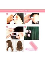 آنسيلف مجموعة بكرات مبطنة لتصفيف الشعر مكونة من 12 قطعة وردي - Image 3