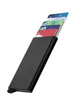 ⁦أتيك حامل بطاقات رجالي من الألومنيوم أسود⁩ - الصورة ⁦3⁩