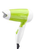 صن هوم مجفف شعر للسفر بقدرة 1200 وات مع مقبض قابل للطي أخضر/أبيض أخضر/أبيض