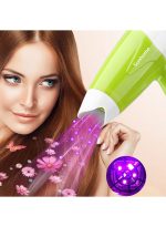 صن هوم مجفف شعر للسفر بقدرة 1200 وات مع مقبض قابل للطي أخضر/أبيض أخضر/أبيض - Image 2