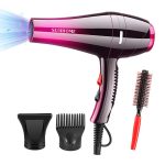 صن هوم طقم مجفف شعر احترافي مكون من 4 قطع، بقدرة 2000 وات، وردي/أسود وردي/أسود