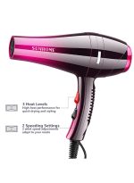 صن هوم طقم مجفف شعر احترافي مكون من 4 قطع، بقدرة 2000 وات، وردي/أسود وردي/أسود - Image 4