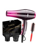 صن هوم طقم مجفف شعر احترافي مكون من 4 قطع، بقدرة 2000 وات، وردي/أسود وردي/أسود - Image 3