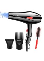 صن هوم طقم مجفف شعر احترافي مكون من 4 قطع، 2000 وات، أسود أسود