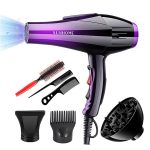 صن هوم مجموعة مجفف الشعر الاحترافي,7 قطع ,بنفسجي / أسود بنفسجي/ أسود