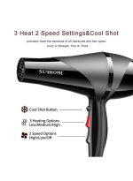 صن هوم طقم مجفف شعر احترافي مكون من 7 قطع، 2300 وات، أسود أسود - Image 5