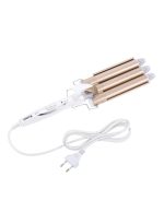 كيمي جهاز كي كهربائي محمول لتجعيد الشعر مكون من 3 أسطوانات أبيض/بيج