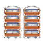 8 قطع من شفرات حلاقة فيوجن 5 برتقالي/فضي