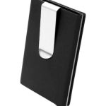 محفظة منبثقة بمانع لقراءة شريحة RFID أسود/أبيض