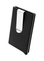 محفظة منبثقة بمانع لقراءة شريحة RFID أسود/أبيض