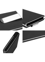 ⁦محفظة منبثقة بمانع لقراءة شريحة RFID أسود/أبيض⁩ - الصورة ⁦2⁩