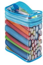 طقم أدوات لف الشعر من 42 قطعة أزرق/ أحمر/ أخضر