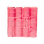 مجموعة بكرات من الفيلكرو الرقيق مكونة من 12 قطعة وردي